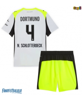 Borussia Dortmund Nico Schlotterbeck #4 Echipament de Fotbal Replică 2025-26 Copii Deplasare (+ Șorturi)